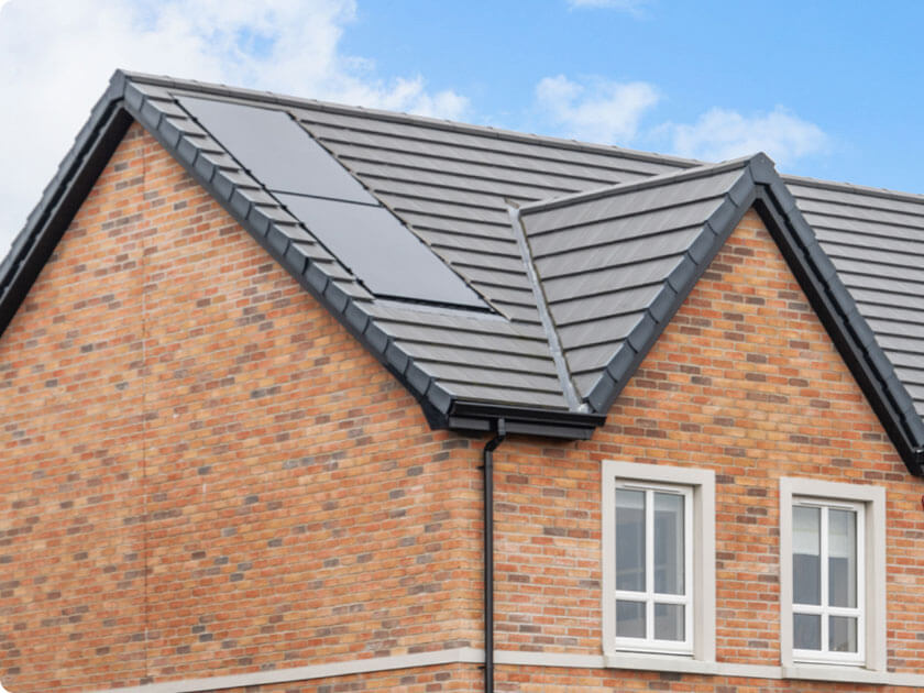 Solar panel on roof